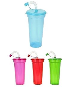 Láhev s brčkem UH-PP 600ml.